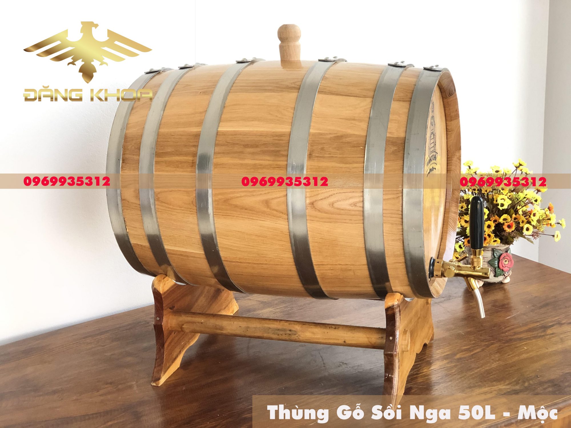 mẫu thùng rượu gỗ sồi đẹp 2023