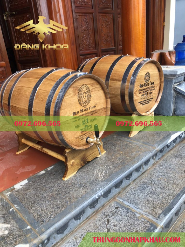 Ngâm ủ rượu vang ngon với thùng gỗ sồi cao cấp
