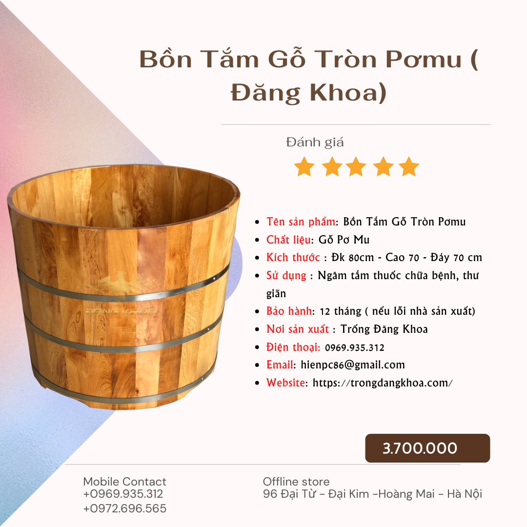 Bồn tắm gỗ Nam Định
